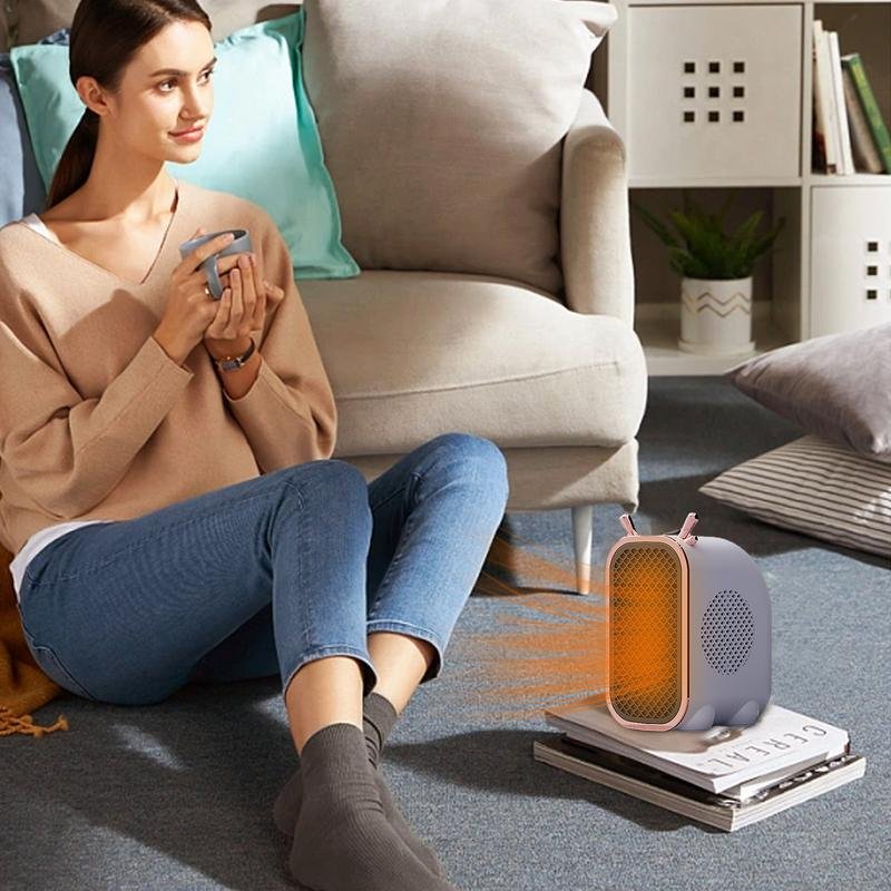 1-86.jpeg Zodiac Dragon Mini Portable Electric Desk Air Heater for Room, Small Tabletop Fan - 800W (Random color) - Image 5