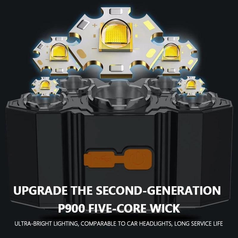 12d515b1850019534c51669d7b47c8d570888bcc_original.jpeg 5 LED Headlamp Rechargeable Powerful Head Lamp with Built-in Battery Outdoor Camping Headlight Head Flashlight Head Light - Image 1