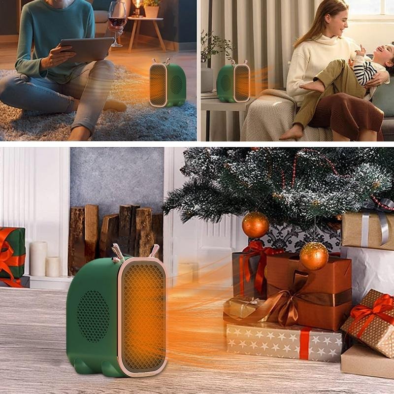 2-15.jpeg Zodiac Dragon Mini Portable Electric Desk Air Heater for Room, Small Tabletop Fan - 800W (Random color) - Image 4