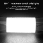 360 Degree Rotating Flashlight Outdoor Led Flashlight Rechargeable Torch for Camping Outdoor Emergency Use