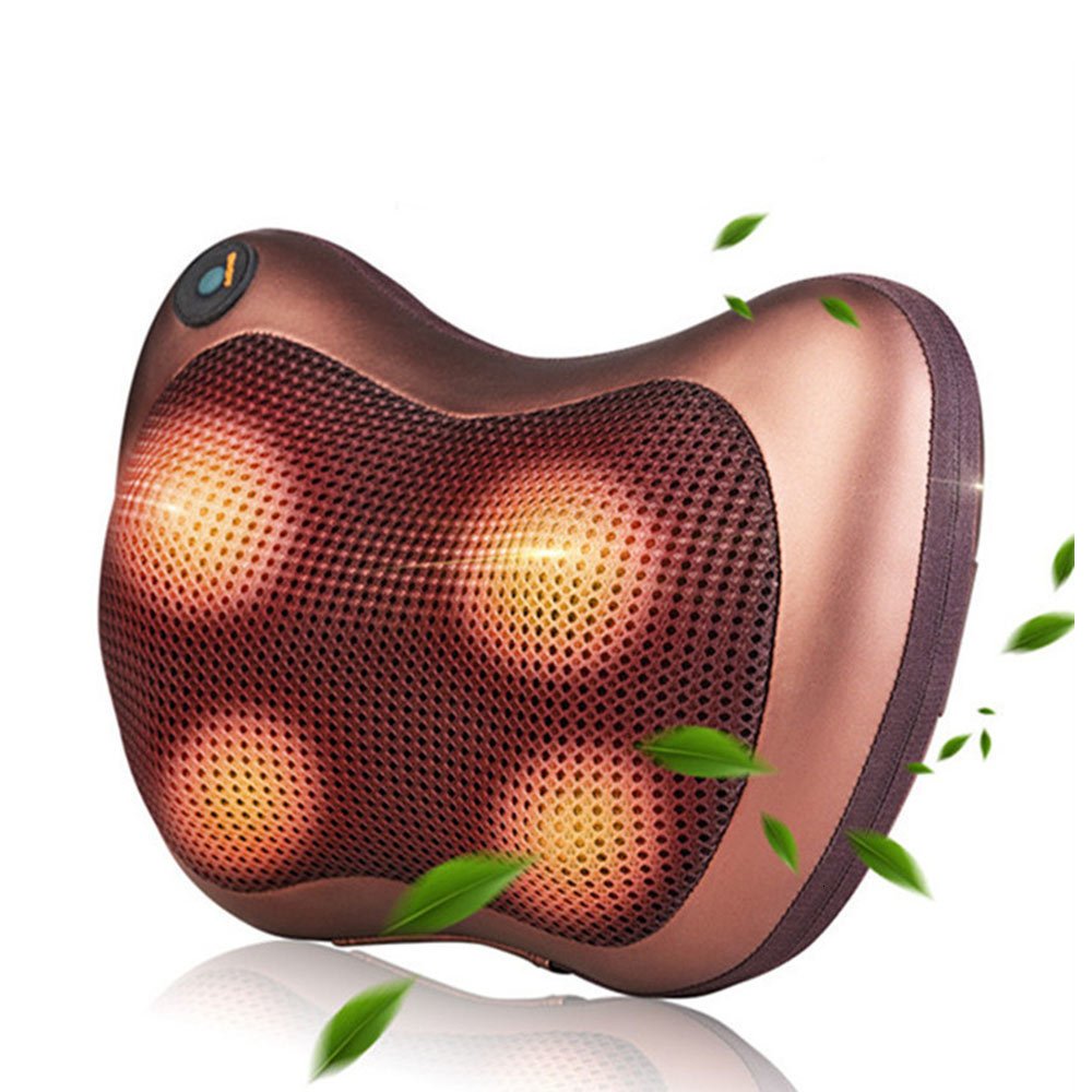 3-1.jpg Car Head Massage Pillow Relax Vibrator Electric Shoulder Back Heating Kneading Infrared therapy shiatsu Neck Massager - Image 2