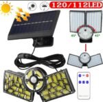LED Solar Wall Lamp 3-headed Split Outdoor Garden Courtyard Lamp with Solar Plate Human Body Induction Night Light garage lighting street lamp - Image 5