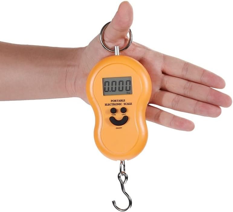 41EJwyYwHPL._AC_.jpg Utility Luggage Scale 50Kg Mini Digital Scale for Fishing Luggage Travel Weighting Kitchen Steelyard Hanging Electronic Hook Scale Weighing(random color) - Image 2