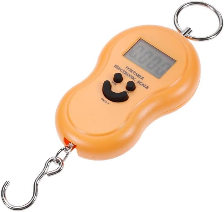 41R04EpeJ4L._AC_.jpg Utility Luggage Scale 50Kg Mini Digital Scale for Fishing Luggage Travel Weighting Kitchen Steelyard Hanging Electronic Hook Scale Weighing(random color) - Image 1