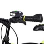 3 LED Bicycle Front Head light & bell siren alarm hooter / cycle light generic