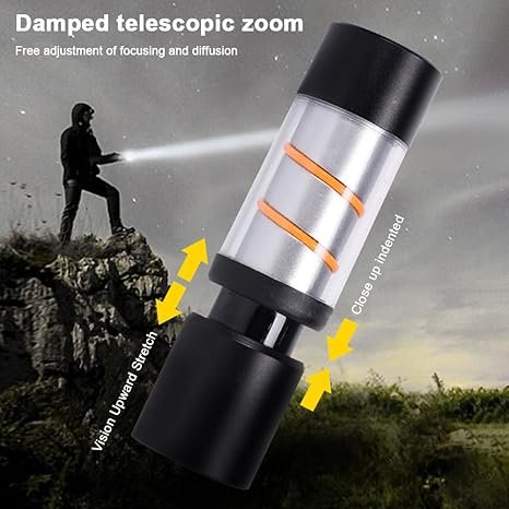 61wKZQOns2L._AC_SX466_.jpg Stainless Steel LED Mini Usb Torch, Mini Pocket Flashlight - White - Image 2