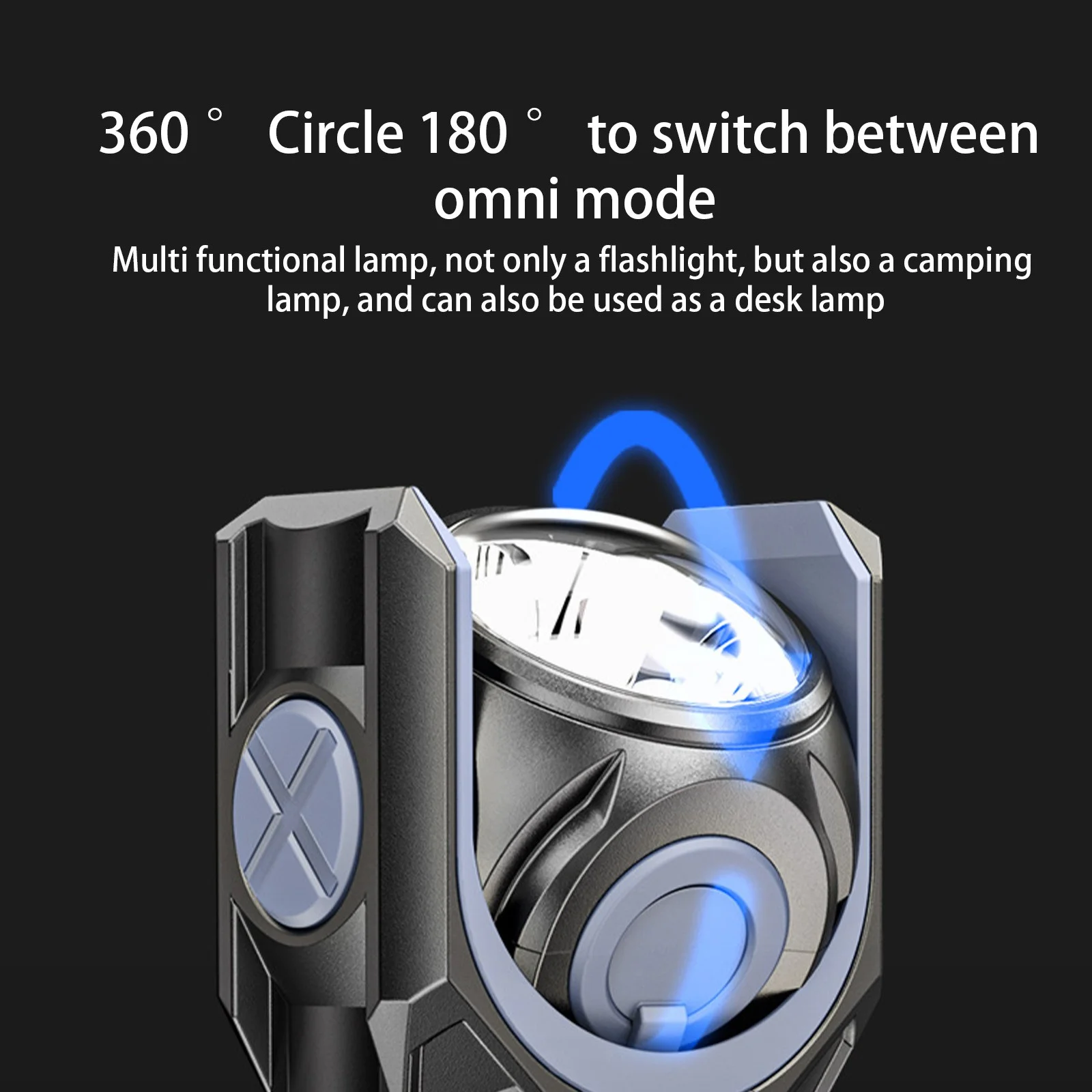 63f13789-f51e-4638-b8e8-6fb1e3c6ab24.f1e77b10cd3b21a16827953dd00977e3.webp 360 Degree Rotating Flashlight Outdoor Led Flashlight Rechargeable Torch for Camping Outdoor Emergency Use - Image 5