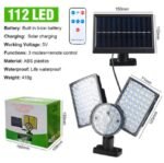 LED Solar Wall Lamp 3-headed Split Outdoor Garden Courtyard Lamp with Solar Plate Human Body Induction Night Light garage lighting street lamp - Image 2