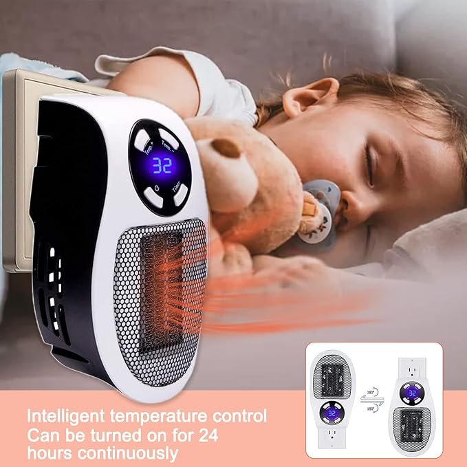 716sQa8lCqL._AC_SX679_.jpg Portable Electric Heater Fan Heater Electric Ceramic Fan Energy-Saving Heater Safe Quiet Heating Fan room for Winter. - Image 1
