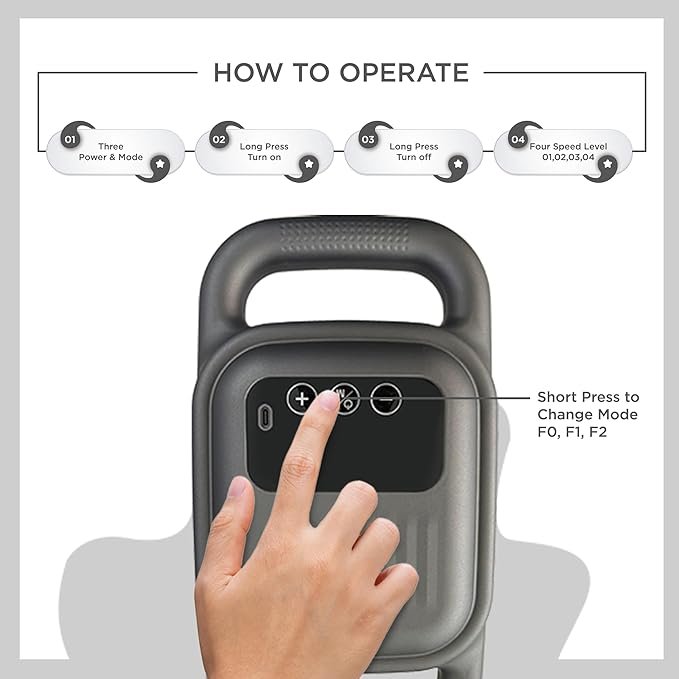 7179tsxcddL._AC_SX679_.jpg Blue idea Deep Tissue Massage Gun with 4 Heads - Muscle Massager for Back, Neck, and Body Pain Relief Rechargeable - BLD-330 - Image 3