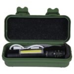 USB Charging XPE+COB LED Flashlight Lamp Torch With Clip Three Mode Zoomable Lamp Built in Battery with Box - Image 4