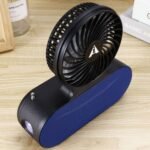 Solar fan Bluetooth speaker | Wireless outdoor portable With  blowing flashlight | Listening to music Support TF card U disk FM radio TWS interconnection - Image 2