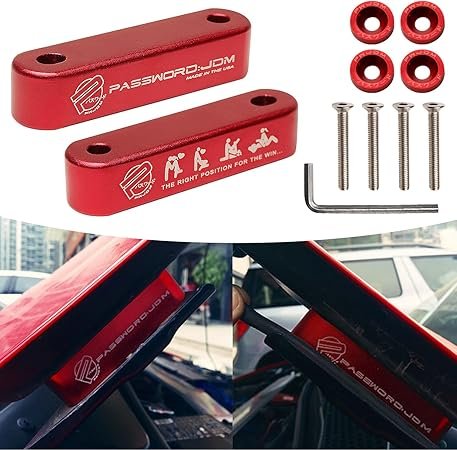 71n02pEbKL._AC_SY450_.jpg Car Hood Spacer Riser Kit | Vehicle Hood Bonnet Vent Space Modification Kit, Aluminium Alloy Billet - Image 2