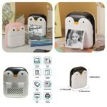 The Adorable Penguin Design Rechargeable Portable Mini Printer (random color) - Image 5