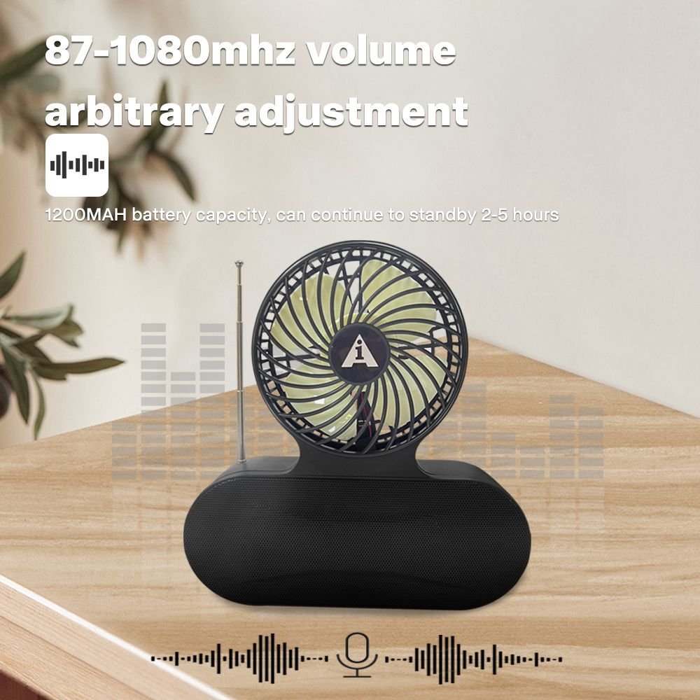 905ad83847fecd96c8e9ccba4714acca.jpg Solar fan Bluetooth speaker | Wireless outdoor portable With  blowing flashlight | Listening to music Support TF card U disk FM radio TWS interconnection - Image 4