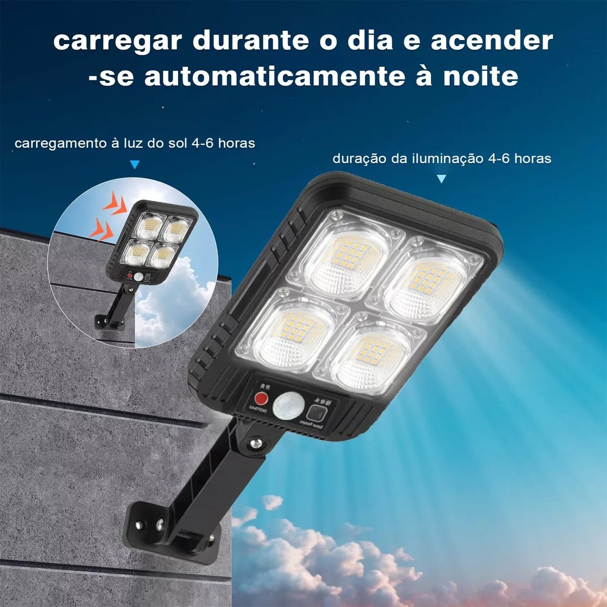 D_NQ_NP_876120-MLB76035946250_052024-F.jpeg 200w Solar Reflector Mini 100 Cob Street Post Wall Sensor | Motion Sensor Security Streetlight for Parking Remote Control - Image 1