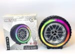 X-502 RGB Wheel-Shaped Wireless Speaker with Subwoofer Portable USB/BT Card Playback for Parties Computer Use - Image 3