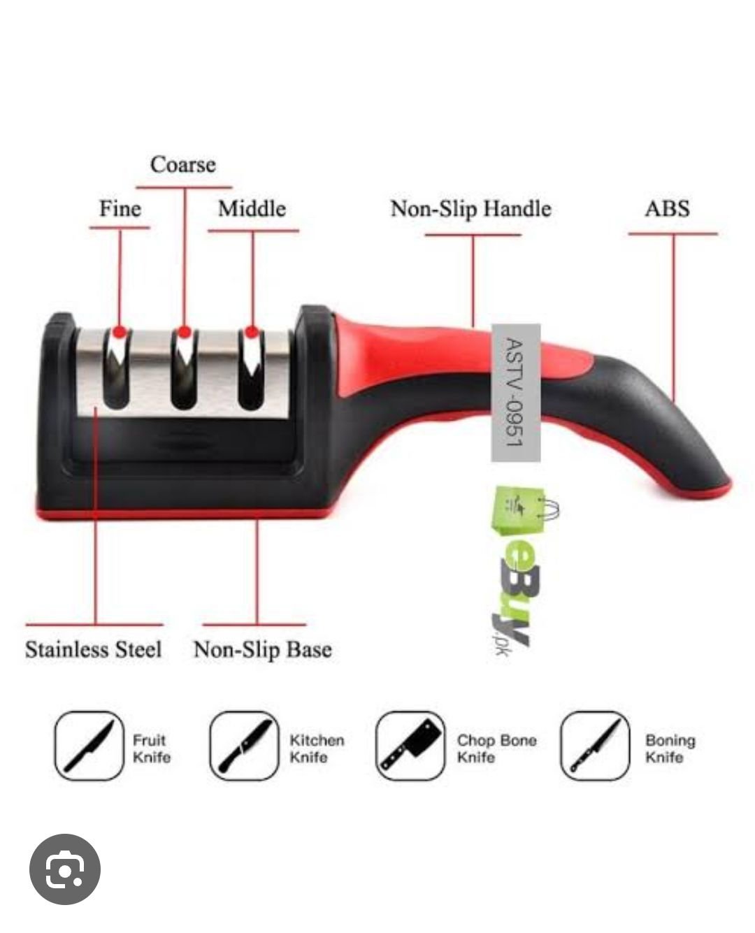 S4cb33da1906f4515acab391cd204973a4.jpg 3 in 1 Manual Knife Sharpening Kitchen Accessories Manual Stainless Steel 3 Stage Kitchen Handheld Knife Sharpener - Image 3