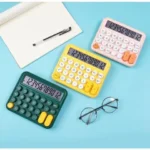 Calculator  | Mechanical Buttons  for Desktop financial accounting (random color)cell operated - Image 5