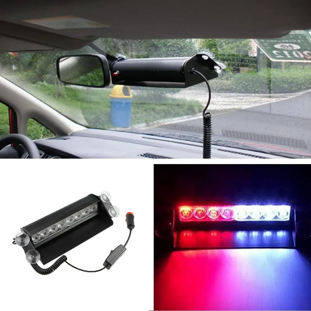UTB8fSUOuYPJXKJkSafSq6yqUXXaC.webp Car LED Red Blue Windshield Dash Emergency Police Strobe Lights - Image 4