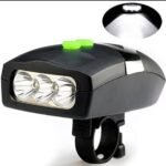 3 LED Bicycle Front Head light & bell siren alarm hooter / cycle light generic - Image 4