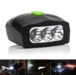 3 LED Bicycle Front Head light & bell siren alarm hooter / cycle light generic - Image 2