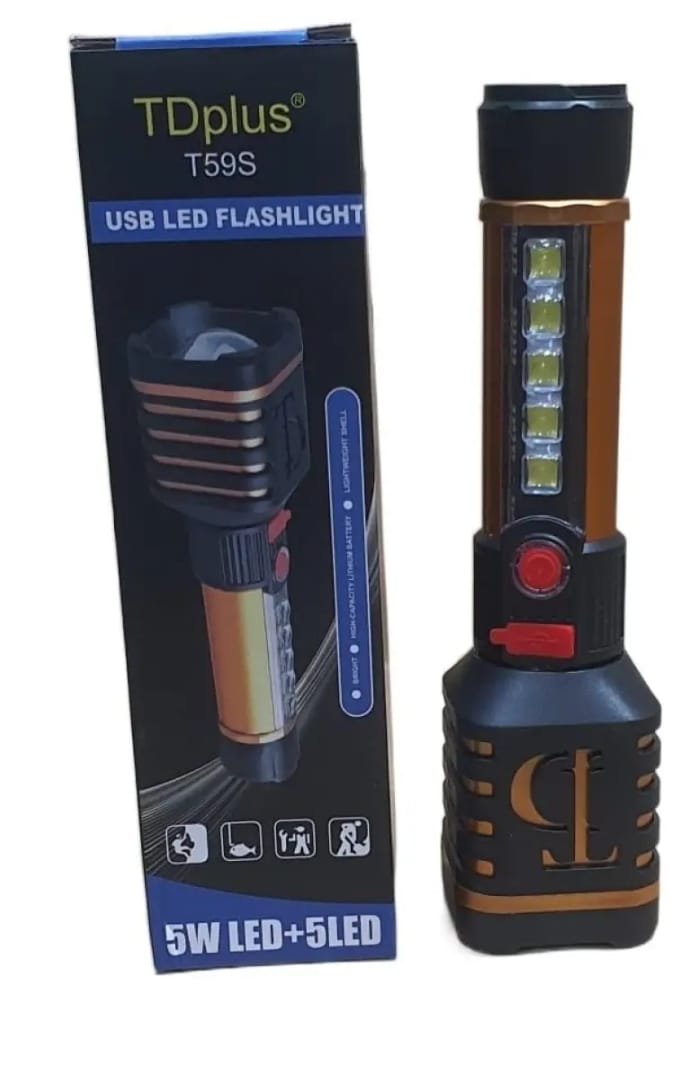 WhatsApp-Image-2024-10-16-at-12.59.01-PM.jpeg T59S Tdplus Super Bright Rechargeable Flashlight - Image 1