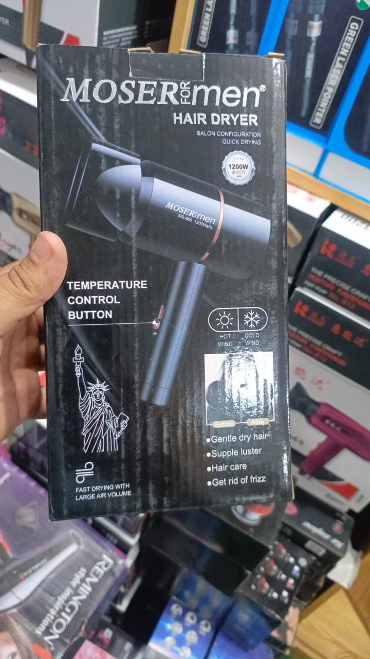 WhatsApp-Image-2024-10-19-at-4.43.57-PM.jpeg Mosermen 1200W Hair Dryer | Fast Drying, Stylish Design For Men And Women Hot And Cold MS-669 - Image 5