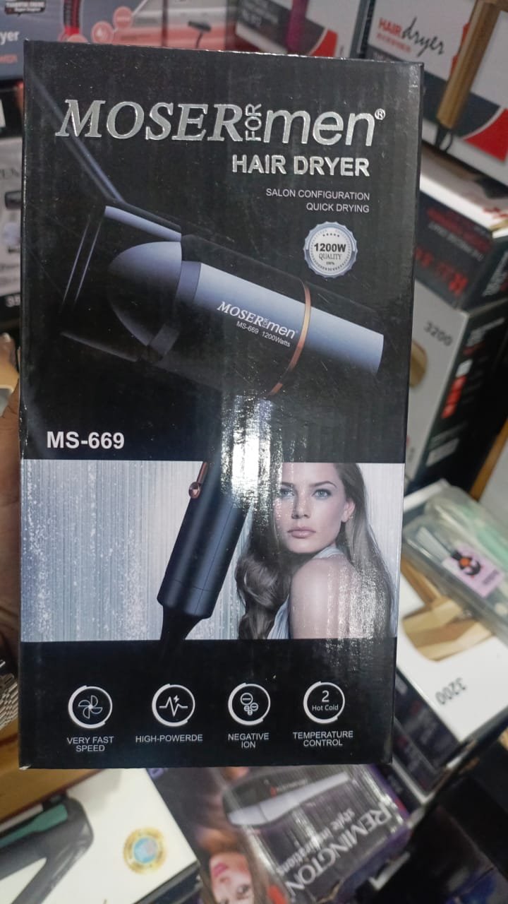 WhatsApp-Image-2024-10-19-at-4.43.58-PM.jpeg Mosermen 1200W Hair Dryer | Fast Drying, Stylish Design For Men And Women Hot And Cold MS-669 - Image 4