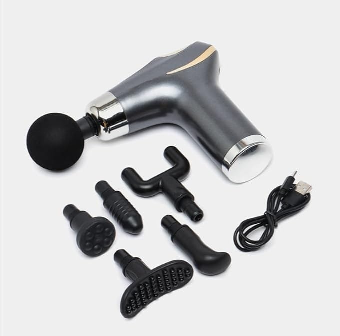 WhatsApp-Image-2024-10-25-at-10.56.59-AM-1.jpeg Compact Power Massager Gun with 6 Interchangable heads CY-002 - Image 3