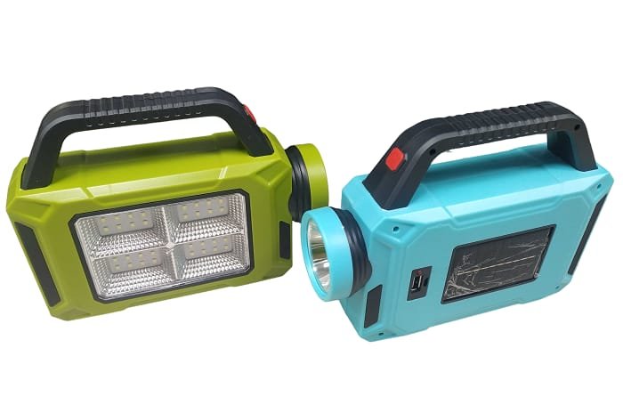 WhatsApp-Image-2024-10-29-at-3.12.54-PM.jpeg Rechargeable LED flashlight with solar panel - 6689A (Random color) - Image 2