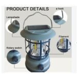 Emergency Camping Light For Tent Work GB-23 | Outdoor Solar lantern (Random color) - Image 3