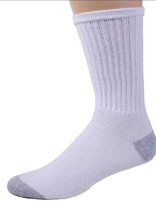 Pack of 6 pairs white socks Gents full length socks | Full Length Comfortable socks for boys, Mens