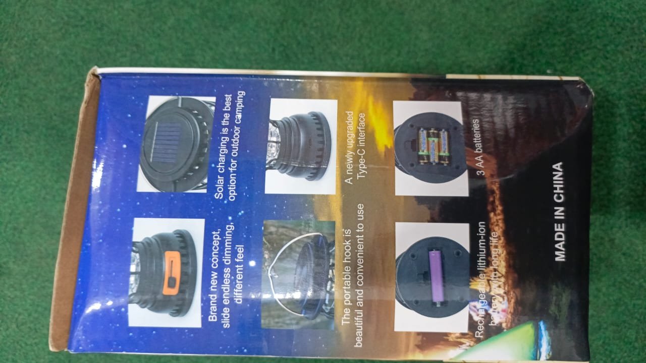 WhatsApp-Image-2024-12-04-at-11.30.48-PM-1.jpeg Handle LED Camping Lantern Rechargeable Tent lamp solar powered camping lamp for outdoor(random color) - Image 2