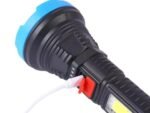 JX-1106C High Brightness Flashlight USB Charging w/ Cord Portable Durable Lamp (random color) - Image 4