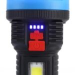 JX-1106C High Brightness Flashlight USB Charging w/ Cord Portable Durable Lamp (random color)