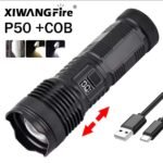 Most Powerful P50 FlashLight Flash light 5 Modes Usb Zoom Led Torch Built-in 18650 Battery Camping, Fishing - Image 4