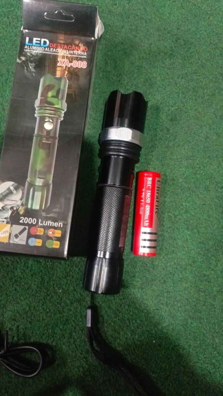 WhatsApp-Image-2025-01-21-at-1.13.37-PM.jpeg XA-808  High Quality Metal body USB Rechargeable LED Flashlights Zoomable Multifunction Zoom High Lumens for Emergencies, Outdoor , home and hiking - Image 1