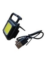 Rechargeable Key-Chain Mini Cob LED Flashlight | LED Flashlight Key-Chain With Bottle Opener ( Black Color ) - Image 2