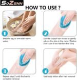 Hair Remover, Crystal Hair Eraser for Women Arms Legs Back Reusable & Washable Portable Manual Epilator Crystal Hair Removal Washable Portable Hair Removal Device Beauty Tool (Random color) - Image 4