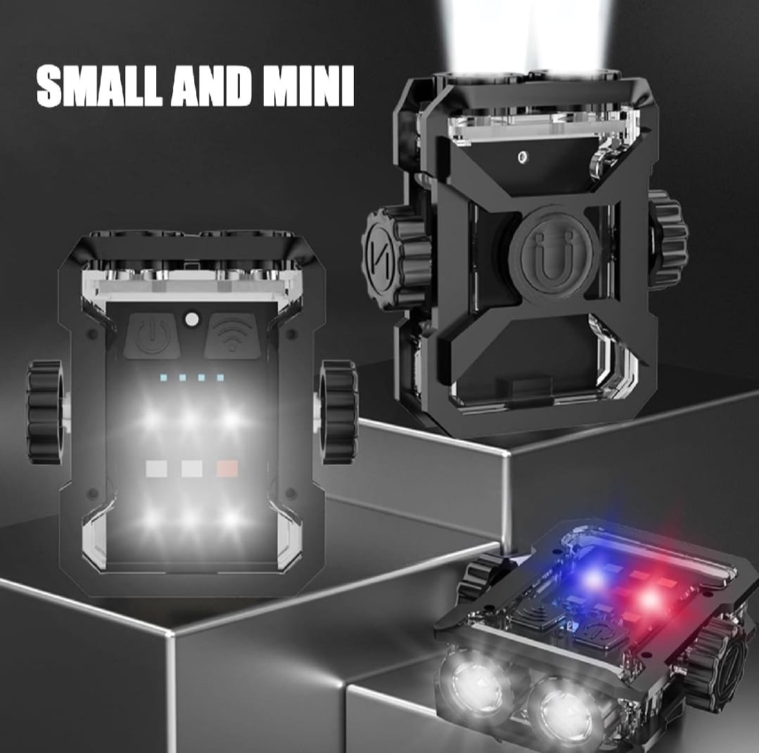 WhatsApp-Image-2025-01-31-at-10.53.37-AM-1.jpeg Magnetic Mini EDC Flashlight 1000 Lumens Keychain Flashlights 8 Modes Pocket Flash Light with White Red Blue Lights Small Flashlight for Camping, Running, Emergency, Hiking (Black) - Image 4