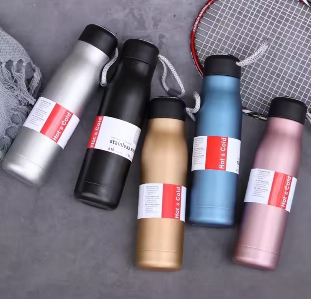 WhatsApp-Image-2025-02-18-at-5.31.13-PM.jpeg Stainless Steel Insulated Vacuum Water Bottle 550ml, Cola Shape, Leak Proof, with Strong Rope Cap | Hot & Cold Portable Thermos Water Bottle Thermo Mug Stainless Steel Vacuum Flask Mug Insulation Cup (Random Color) - Image 1