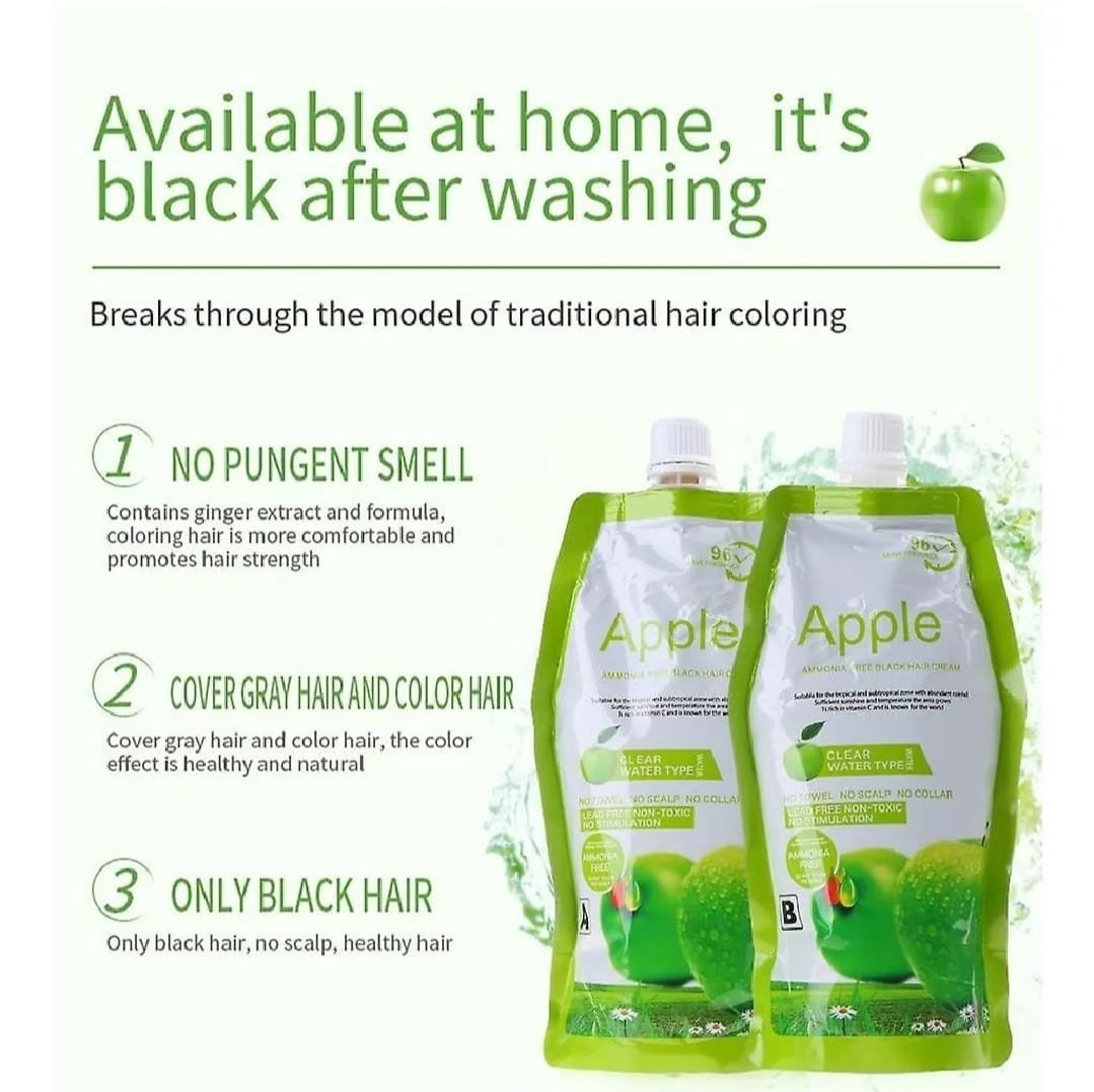 WhatsApp-Image-2025-08-01-at-11.27.29-AM.jpeg Apple Hair Color 500 ml Ammonia-Free Dark Brown Hair Color Cream – Natural-Looking Coverage with Nourishing Formula - Image 4
