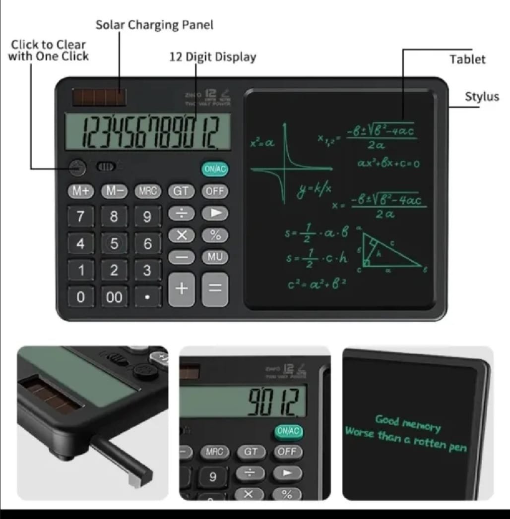 WhatsApp-Image-2025-08-05-at-12.43.45-PM-1.jpeg 2-in-1 Calculator with LCD Writing Tablet – Dual-Function Office & School Gadget | Portable & Eco-Friendly |Random Color - Image 2