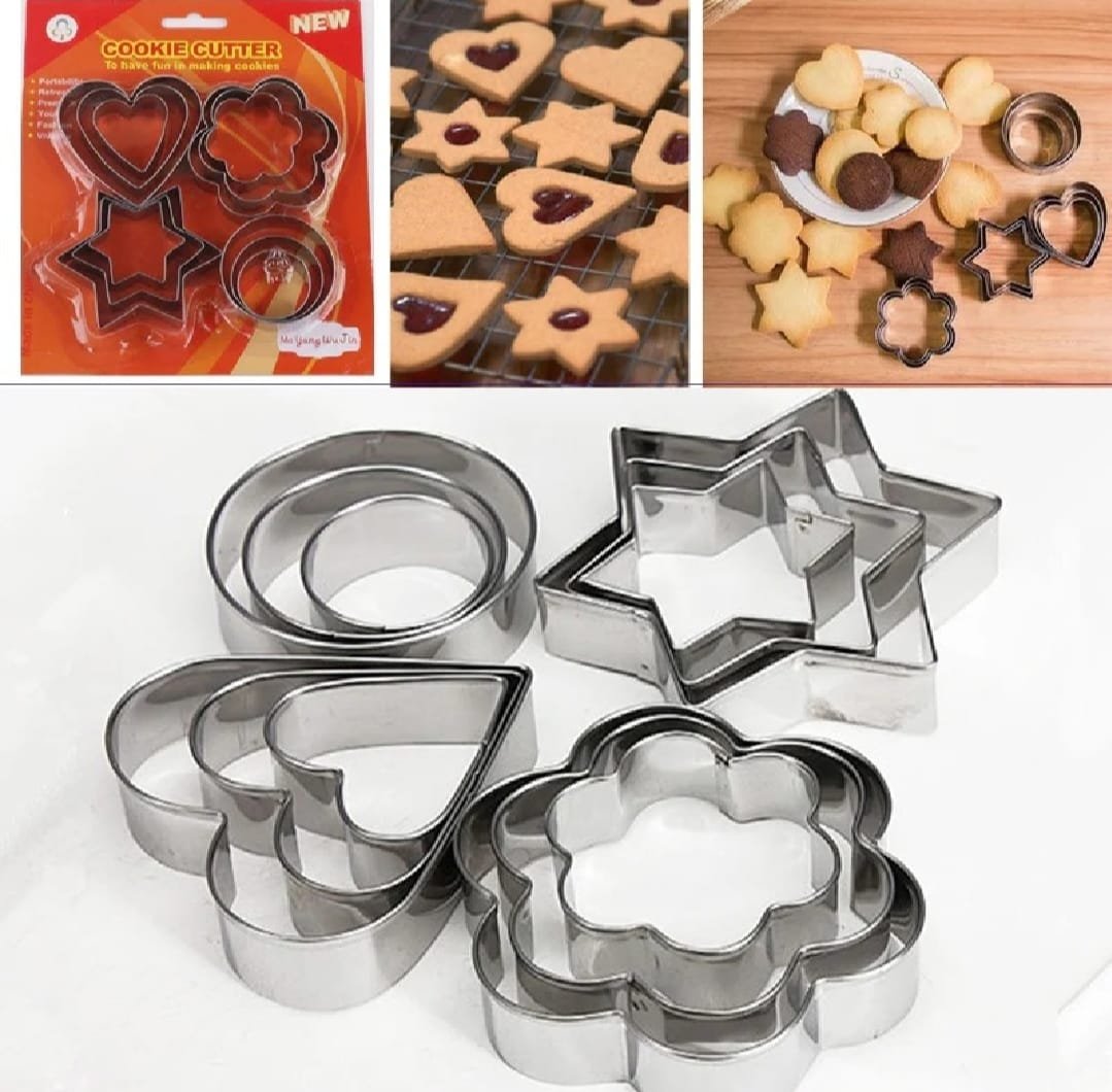 WhatsApp-Image-2025-08-06-at-10.58.39-AM-1.jpeg 12-Piece Stainless Steel Cookie Cutter Set – 4 Assorted Shapes for Baking, Pastry, and Crafts - Image 1