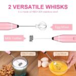 Rechargeable Handheld Milk Frother – 3-Speed Electric Coffee Mixer for Latte, Cappuccino, Hot Chocolate & Drinks (Random color) - Image 2