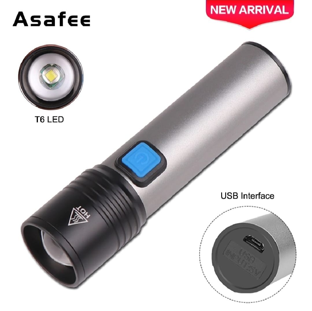 WhatsApp-Image-2025-09-02-at-2.34.53-PM.jpeg K31 USB Rechargeable LED Flash Light Flashlight - Image 3