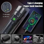 super Powerful 2-in-1 Emergency Flashlight torch & Charging Bank Waterproof LED 2210long range flashlight - Image 4