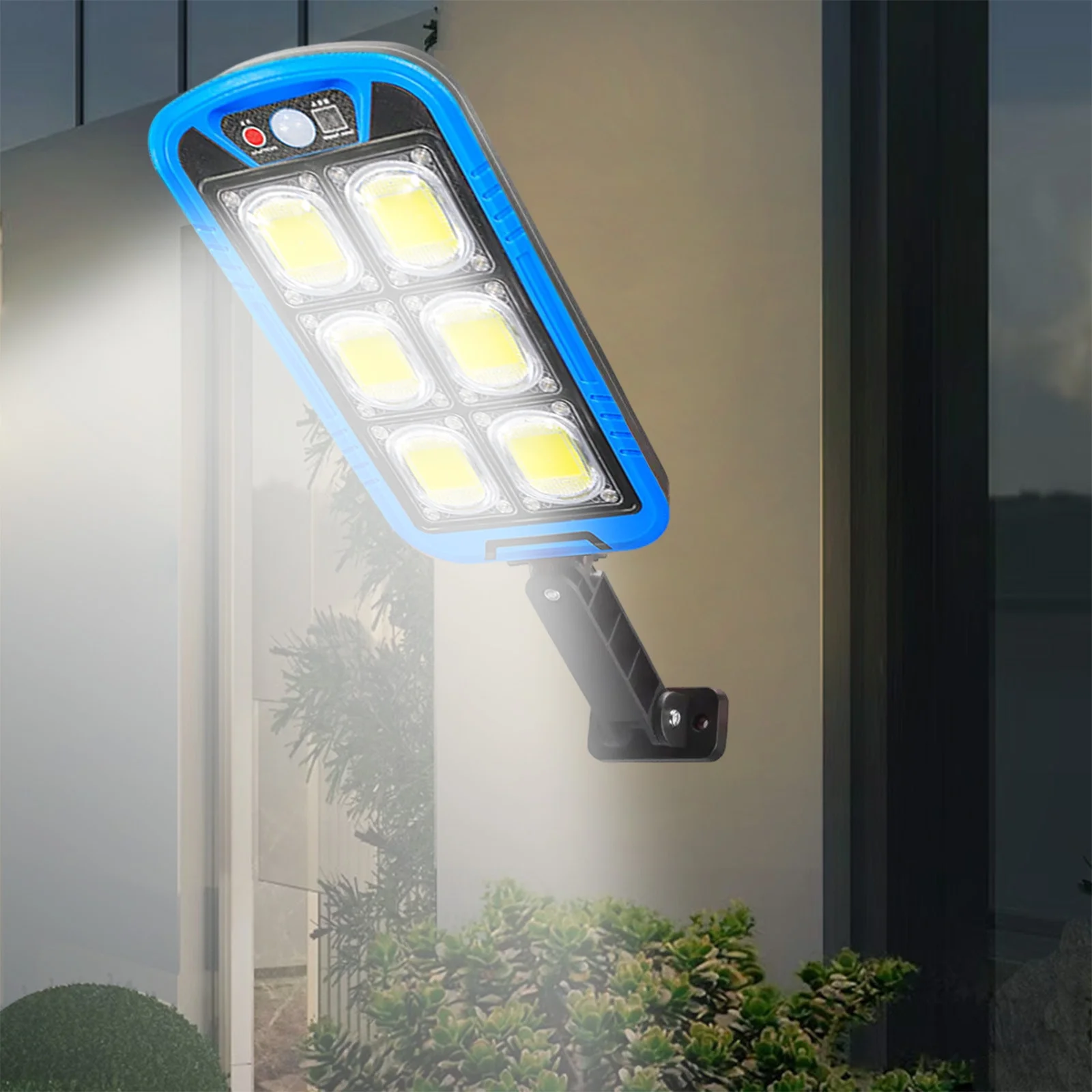 d56210ec-b0a0-4daa-ac79-824d59db21f8.bd214581e72d445b1f1c5393c93288cb.webp Solar Street COB Light With Sensor ZB-150B | Motion Sensor Security Streetlight for Parking Lot  Remote Control (Random color) - Image 1