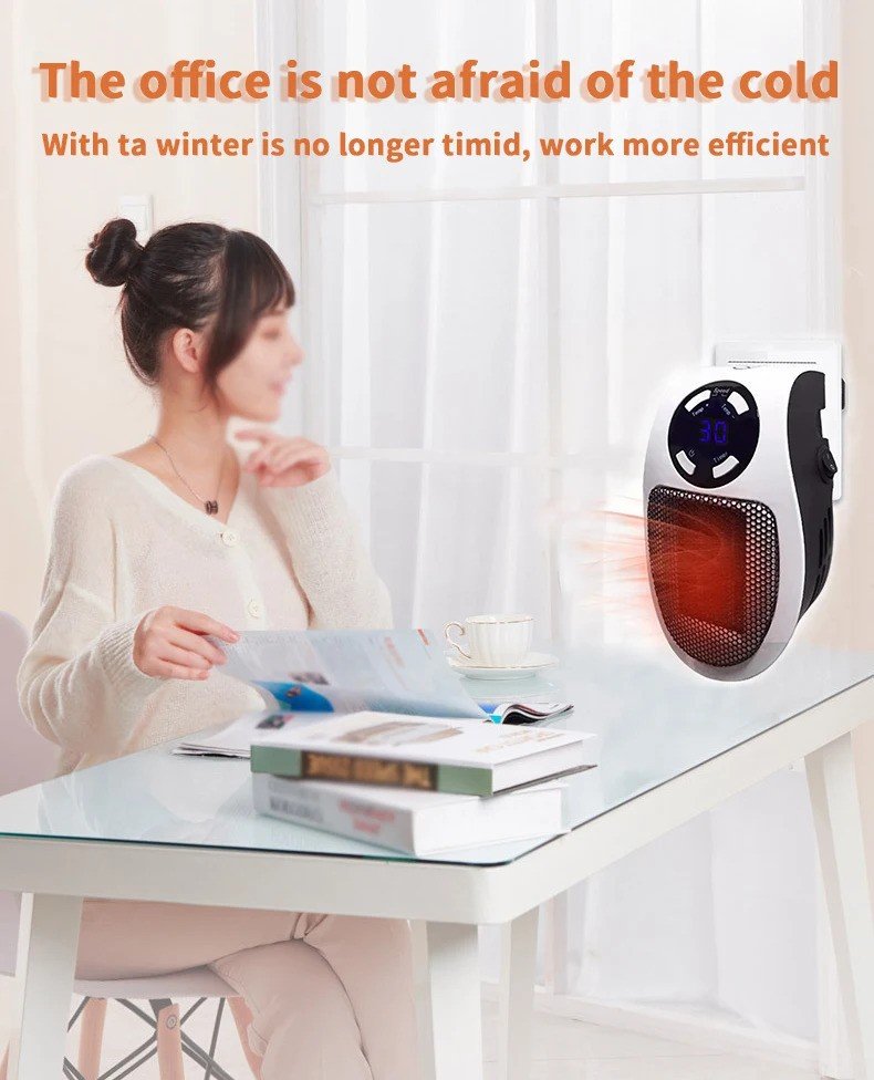e48a637da89a044d6a1dcb7377ac29c3.jpg Portable Electric Heater Fan Heater Electric Ceramic Fan Energy-Saving Heater Safe Quiet Heating Fan room for Winter. - Image 2